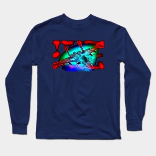 Fighter Jet  colour explosion Long Sleeve T-Shirt